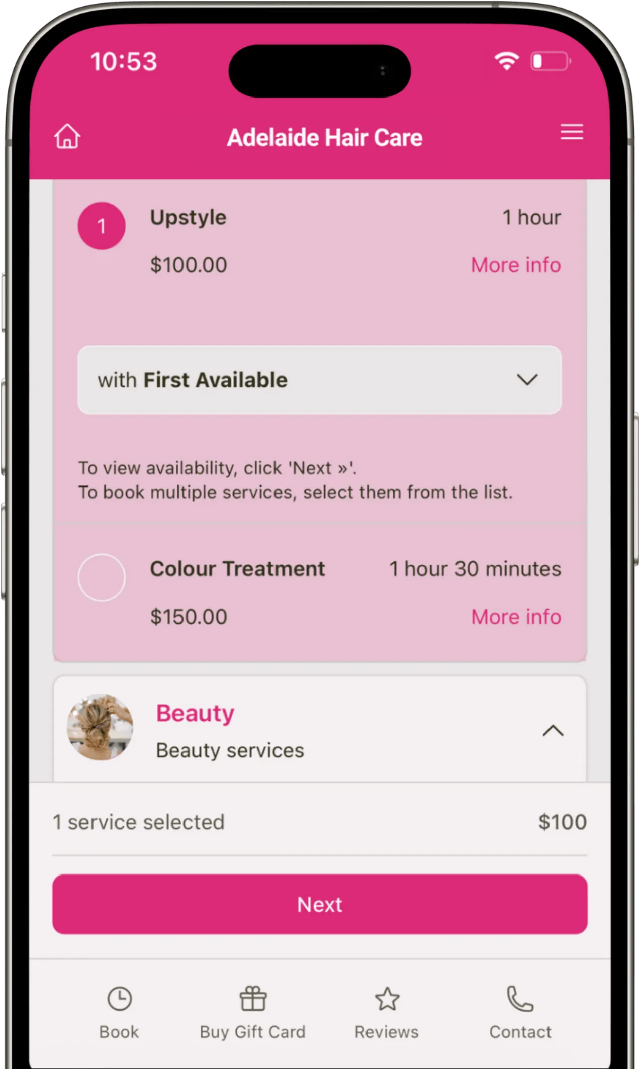 Mobile app customer form